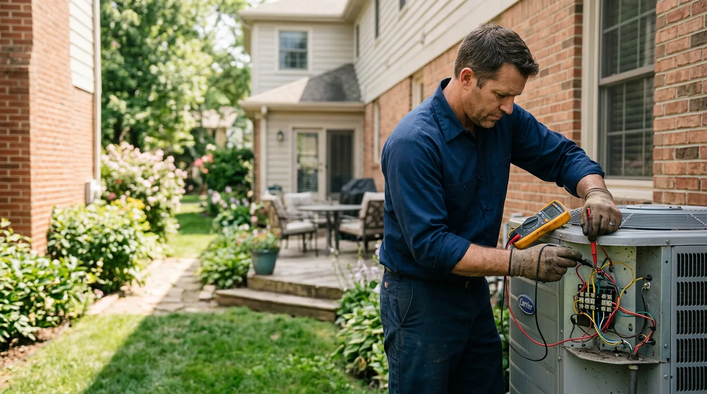 HVAC technician working near Goshen, NH